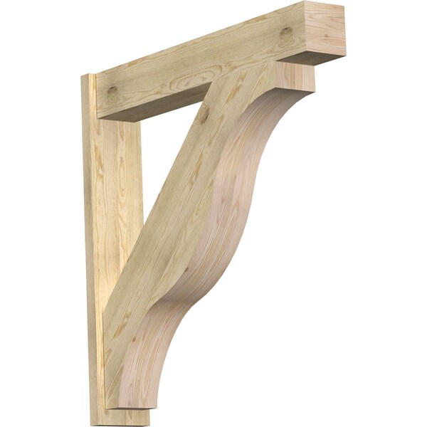 Ekena Millwork Funston Block Rough Sawn Outlooker, Douglas Fir, 8"W x 46"D x 46"H OUT08X46X46FST05RDF - main